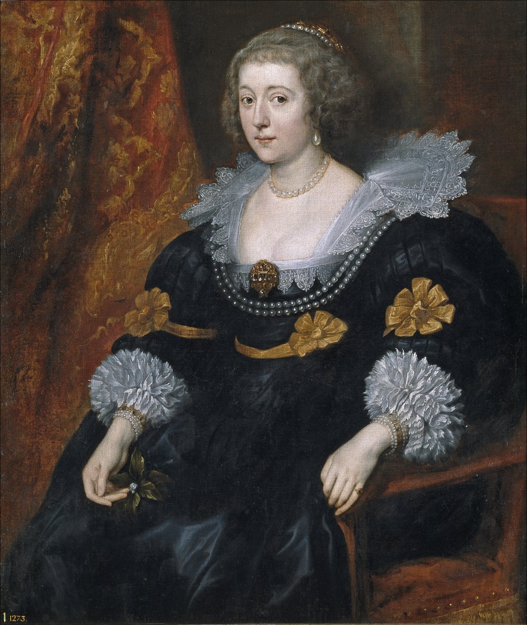 صورة لأماليا من سولمز-براونفيلس (1602-1675) (أميلي دي سولمز براونفيلس) - بينتور دي السير أنتونيس (أنتون أو أنطون) فان ديك (1599-1641) - 1631-1632 - زيت على قماش - 105 × 91 - متحف ديل برادو ، مدريد بواسطة أنتوني فان ديك