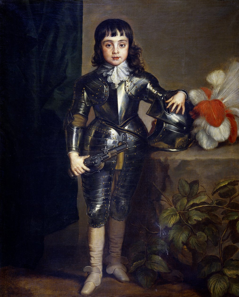 صورة تشارلز الثاني ملك إنجلترا (1630-1685) عندما كان طفلاً - ديك ، السير أنتوني فان (1599-1641) - حوالي 1637 - زيت على قماش - 135 × 109 - متحف ديل برادو ، مدريد بواسطة أنتوني فان ديك