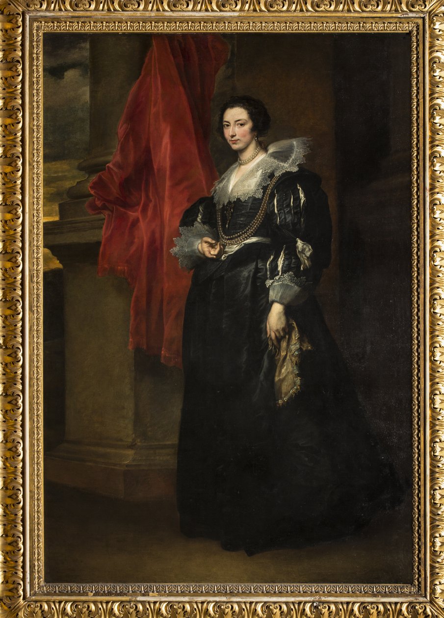 Portrait of Johanna de Blois, c.1634-35 (oil on canvas) بواسطة أنتوني فان ديك