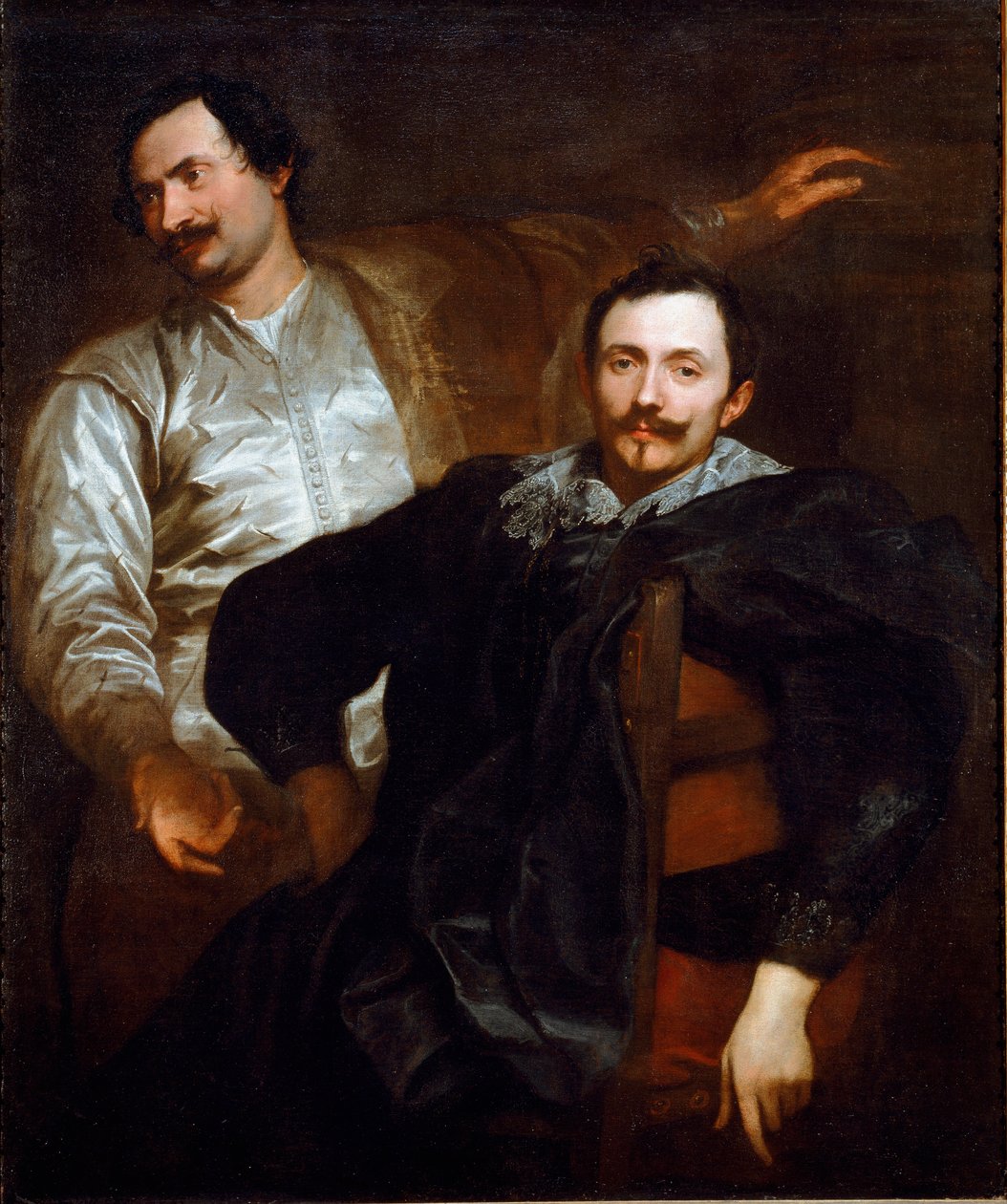 صورة للرسامين لوكاس (1591-1661) وكورنيليس (1592-1669) بواسطة وائل "لوحة لأنتوني فان ديك (1599-1641) 1627 خافت. 120x101 سم روما ، بيناكوتيكا كابيتولينا ، الجرد. 71 بواسطة أنتوني فان ديك