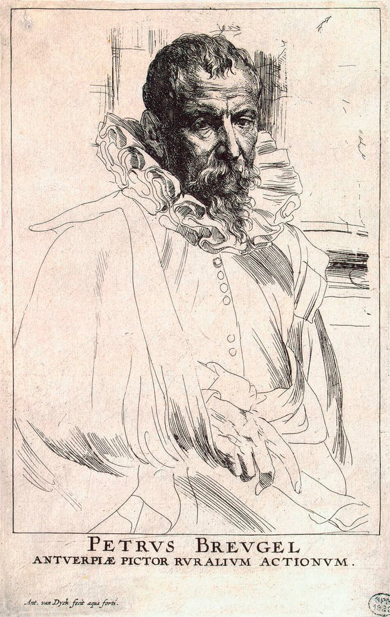 صورة للفنان بيتر بروغل الأصغر ، 1564-1636 ، أوائل القرن السابع عشر بواسطة أنتوني فان ديك