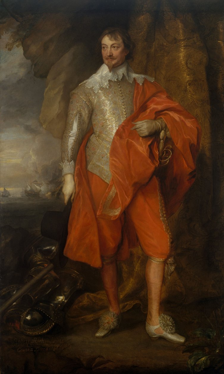 روبرت ريتش ، إيرل وارويك الثاني ، 1632-35 (زيت على قماش) بواسطة أنتوني فان ديك