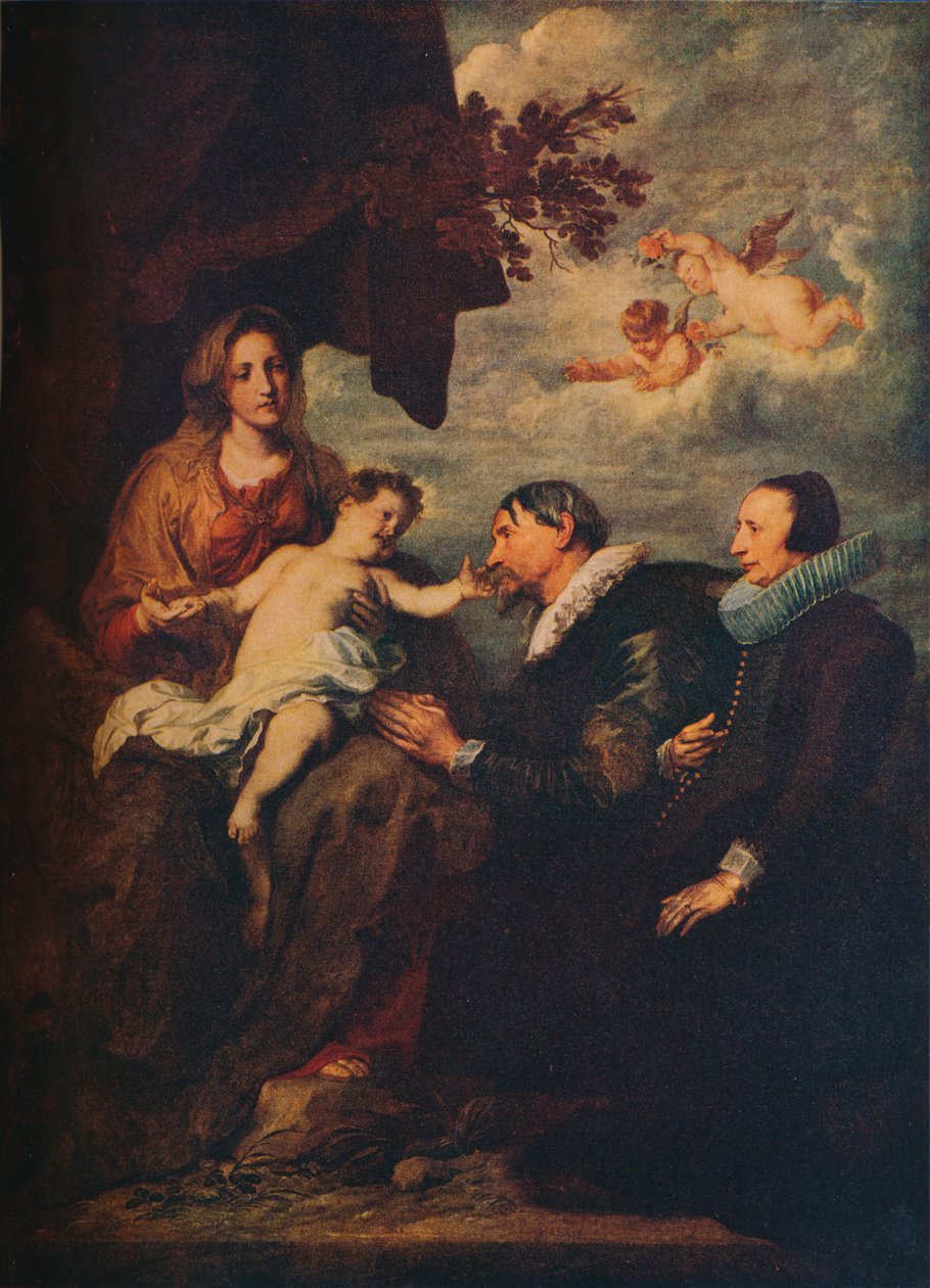 العذراء مع المتبرعين ، c1630 بواسطة أنتوني فان ديك