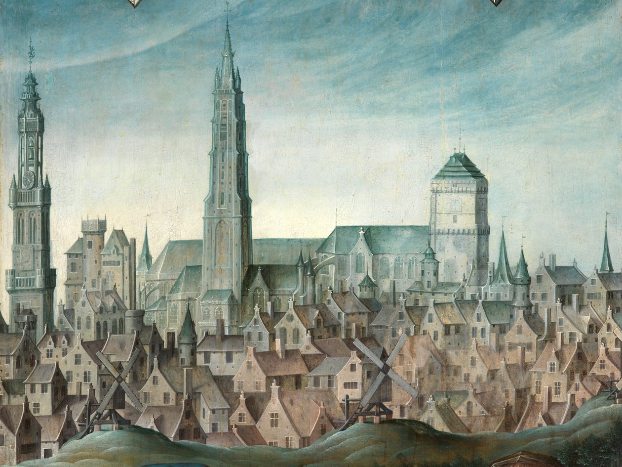 تفاصيل صورة خوان باردو الثاني وزوجتيه آنا إنجينيولانت وماريا أنكيمانت بواسطة Anthuenis (1536-1613) Claeissins أو Claeissens