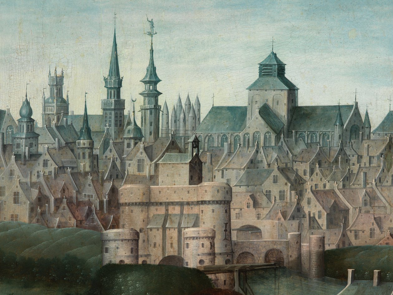 تفاصيل صورة خوان باردو الثاني وزوجتيه آنا إنجينيولانت وماريا أنكيمانت بواسطة Anthuenis (1536-1613) Claeissins أو Claeissens