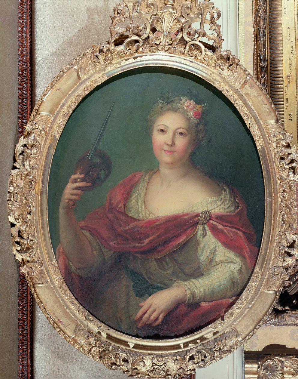 Mlle Desmares as Thalia ، Muse of Comedy ، c.1720 بواسطة تشارلز أنطوان كويبل