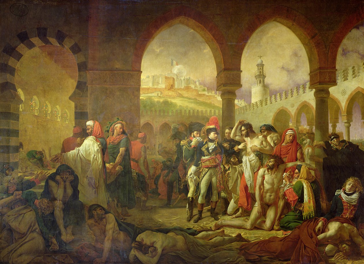 نابليون بونابرت (1769-1821) يزور وباء يافا المنكوب ، 11 مارس 1799 ، 1804 بواسطة أنطوان جان جروس