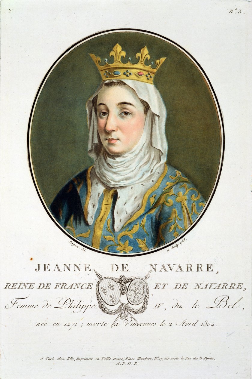 صورة لجين دي نافار (1271-1304) ، 1788 بواسطة أنطوان لويس فرانسوا سيرجنت مارسو