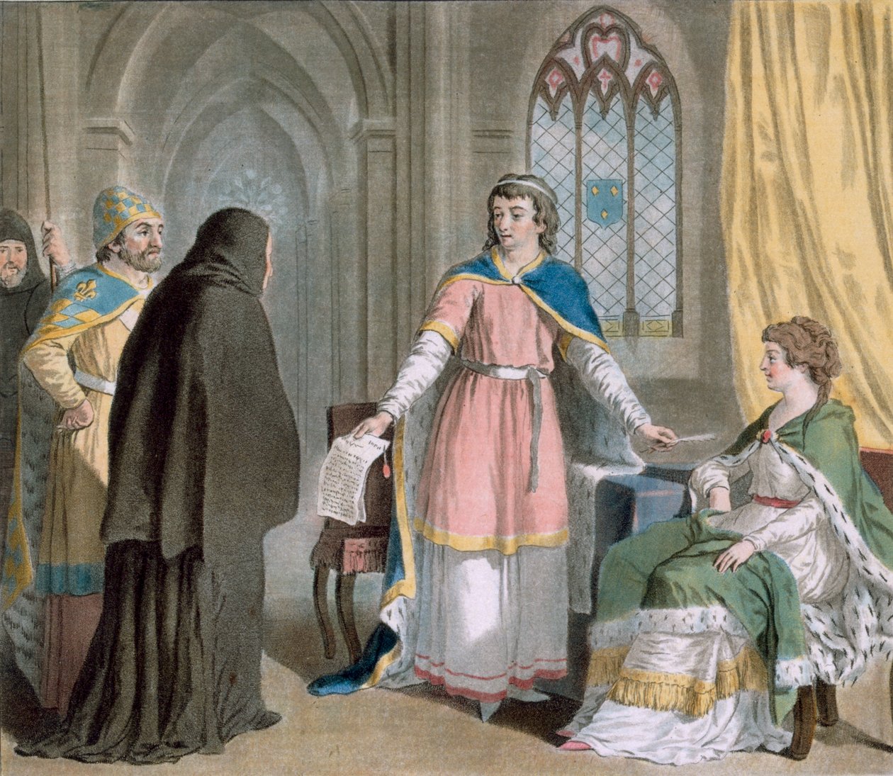 يدعى Abbot Suger باسم Regent of France ، 1788 (نقش الألوان) بواسطة أنطوان لويس فرانسوا سيرجنت مارسو