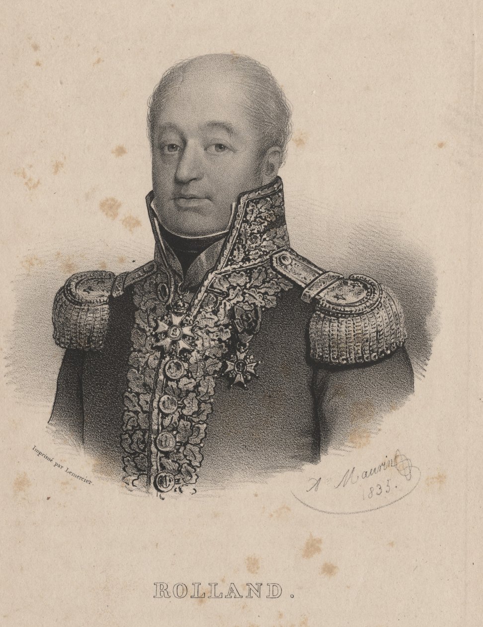 رولاند ، ليثو في Lemercier ، 1835 بواسطة انطوان مورين