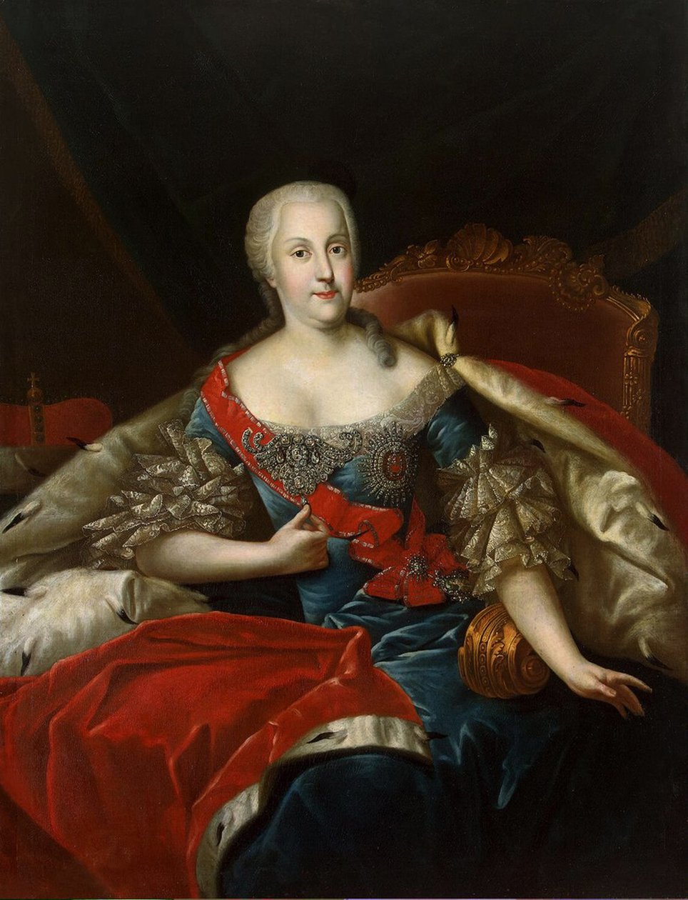 صورة جوانا إليزابيث ، Electress of Anhalt-Zerbst ، c.1746 بواسطة أنطوان بيسني