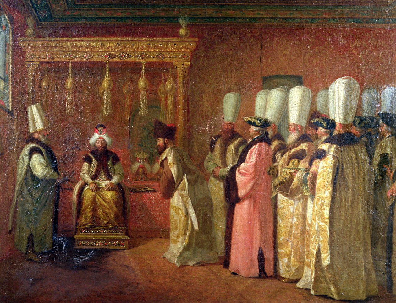 جمهور تشارلز جرافير (1717-87) ، كومت دي فيرجينس ، مع السلطان عثمان الثالث (1699-1757) في القسطنطينية ، 1755 بواسطة انطوان دي فافراي