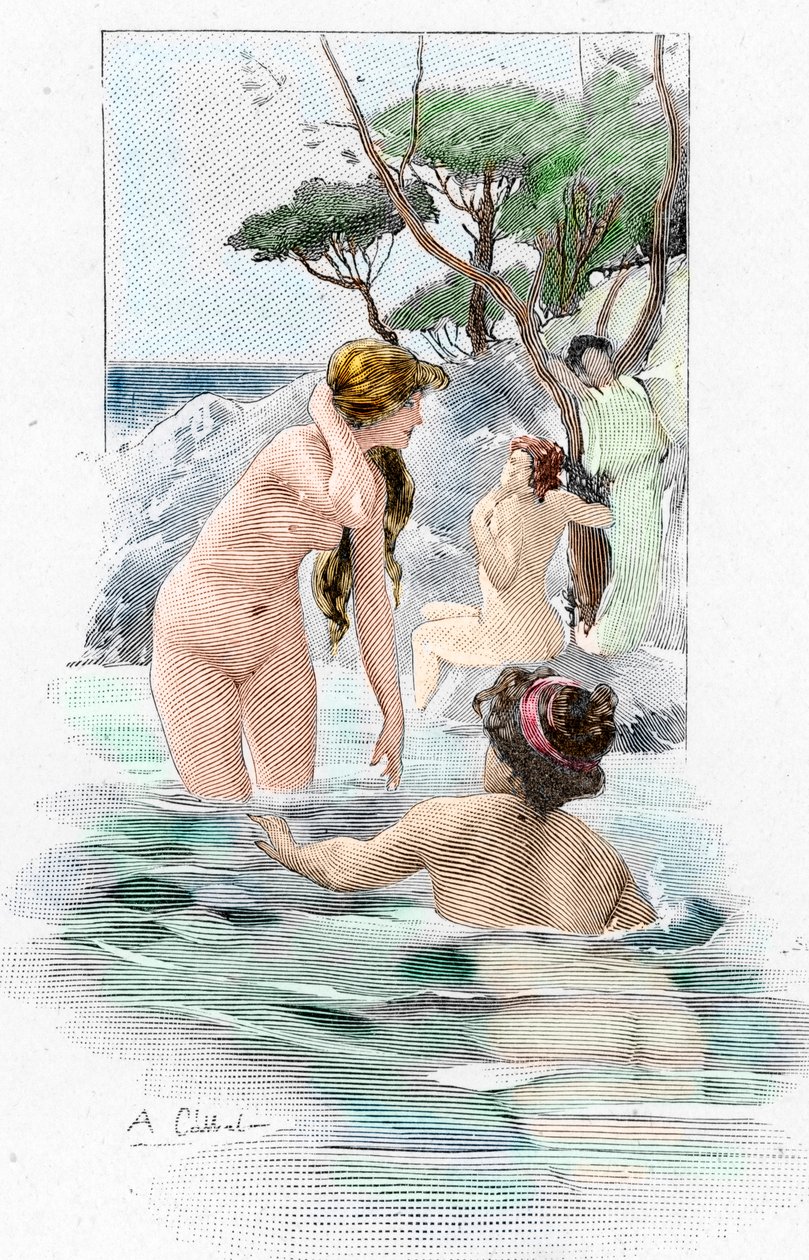 Odyssee of Homere: "Nausicaa ، ابنة الملك Alcinous ، وخادماتها يغسلون ملابسهم في النهر" رسم لأنطوان Calbet (1860-1944) لـ "The Odyssee" للشاعر اليوناني Homere (Odyssey by Homer) 1897 مجموعة خاصة بواسطة أنطوان كالبيت