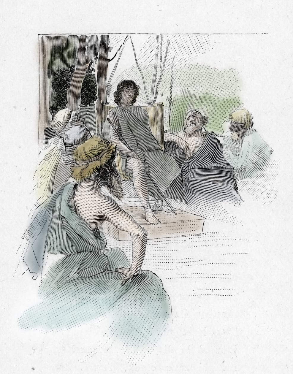 Odyssee of Homere: Singing II: Telemaque يعيد توحيد تجمع الإغريق القدماء ويستمع إلى خطاب المصريين الذين ترك ابنهم Antiphus مع يوليسيس (Odyssey by Homer: Telemachus يدعو تجمعًا لمواطني إيثاكا لمناقشة ما يجب القيام به بواسطة أنطوان كالبيت
