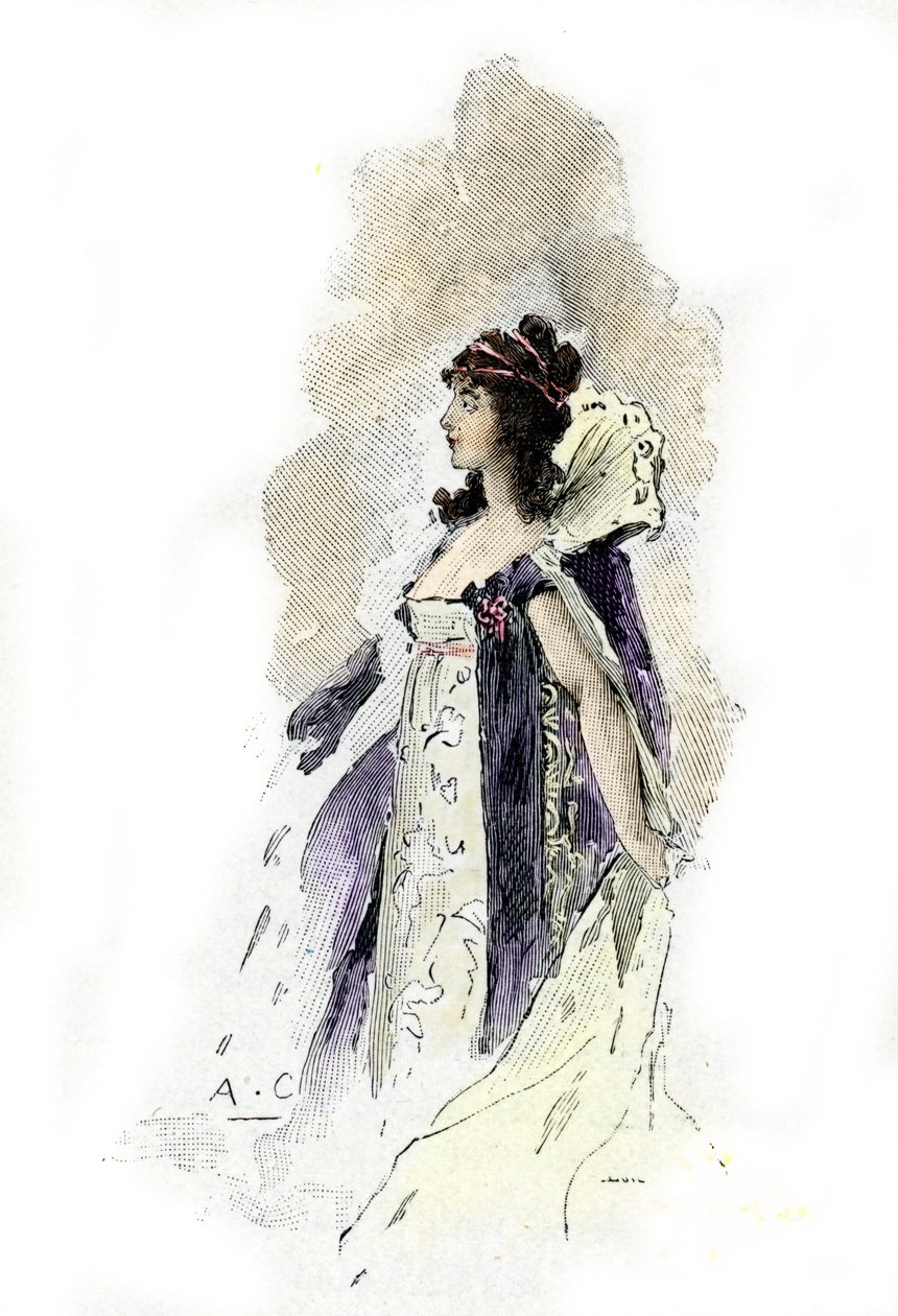 صورة ديزيريه كلاري (1777-1860) ملكة السويد في عام 1818 (صورة لملكة السويد ديزاير كلاري في عام 1818) رسم لأنطوان كالبيت مستمدة من "نابليون وآخرون للنساء" لماسون بواسطة أنطوان كالبيت