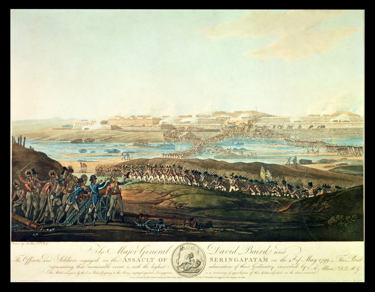 القبض على Seringapatam في 1799 ، 1801 (ألوان مائية) بواسطة انطوان كاردون