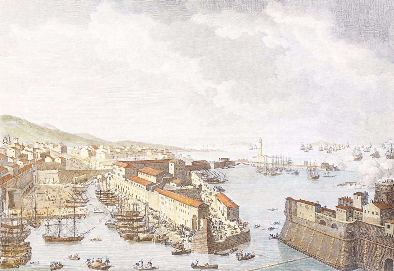 دخول الفرنسية إلى ليفورنو ، يونيو 1796 ، نقش جان دوبليسيس بيرتوكس (1750-1818) ، رسم كارل فيرنيه (1758-1836) ، الحروب الثورية الفرنسية ، إيطاليا بواسطة أنطوان تشارلز هوراس فيرنيه