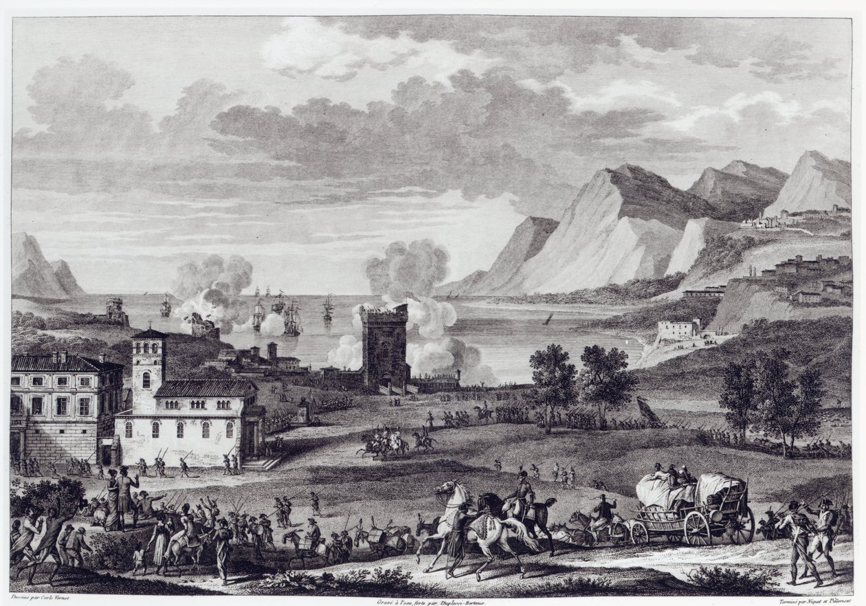 تسليم كورسيكا ، 20 أكتوبر 1796 ، نقشها جان دوبليسي بيرتو (1747-1819) بواسطة أنطوان تشارلز هوراس فيرنيه