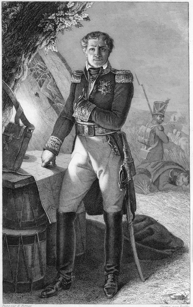 صورة لوران دي جوفيون سان سير (1764-1830) ، وماركيز دي جوفيون ومارشال فرنسا بواسطة أنطوان تشارلز هوراس فيرنيه