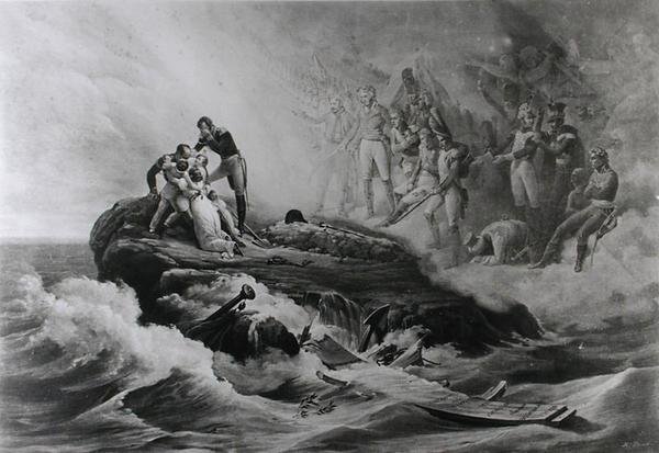 وداع عائلة برتراند ، سانت هيلانة ، 1821-36 بواسطة أنطوان تشارلز هوراس فيرنيه