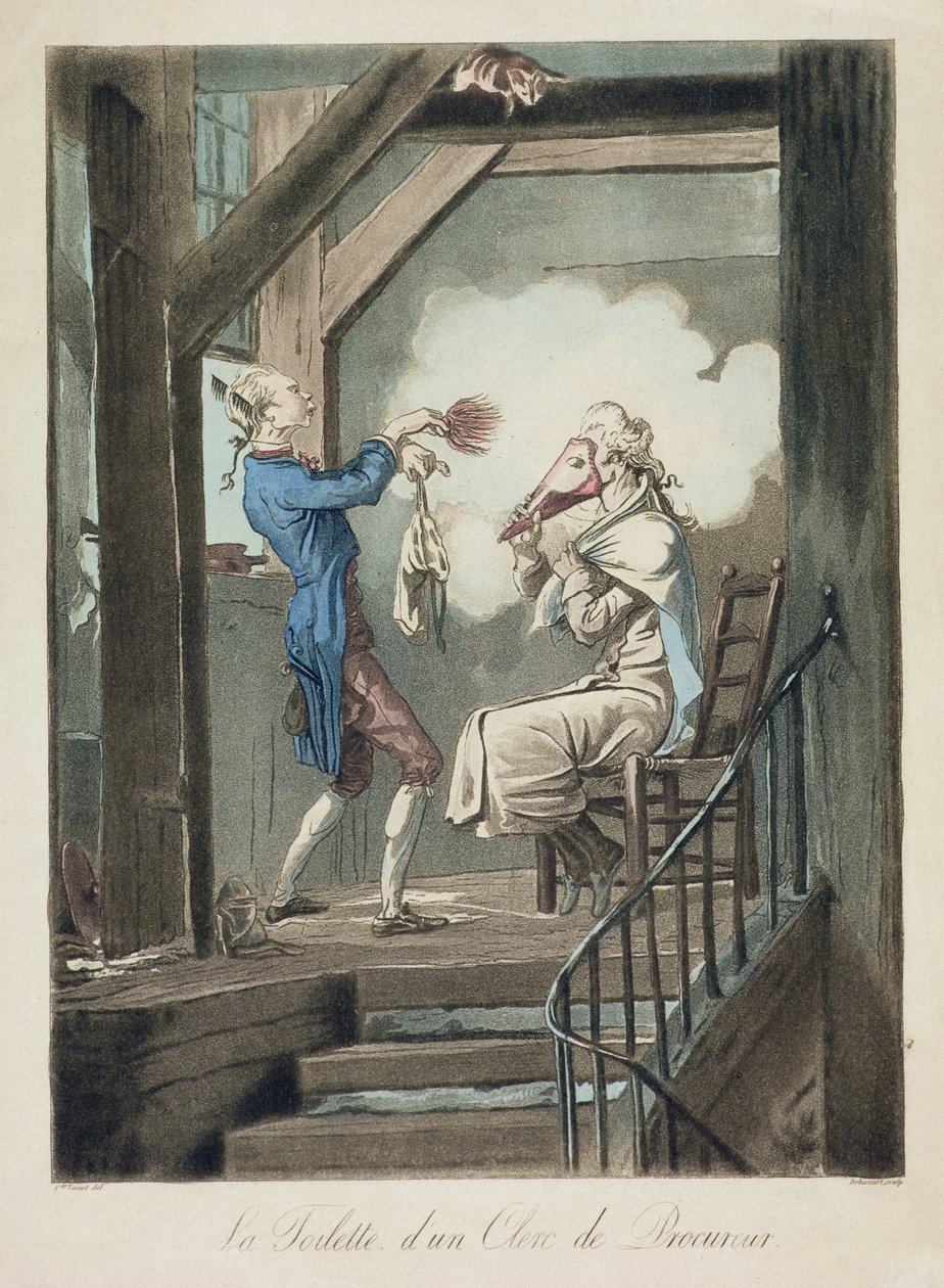 مرحاض كاتب المحامي ، نقشه فيليبيرت لويس ديبوكورت (1755-1832) بواسطة أنطوان تشارلز هوراس فيرنيه
