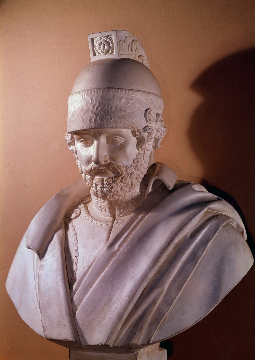 صورة لجاك كريستوف كوكيل ديت الجنرال دوغومييه (1736-1794) "منحوتة لأنطوان دينيس تشوديت (1763-1810) صن. 0.90 م فرساي متحف القلعة بواسطة أنطوان دينيس شوديت