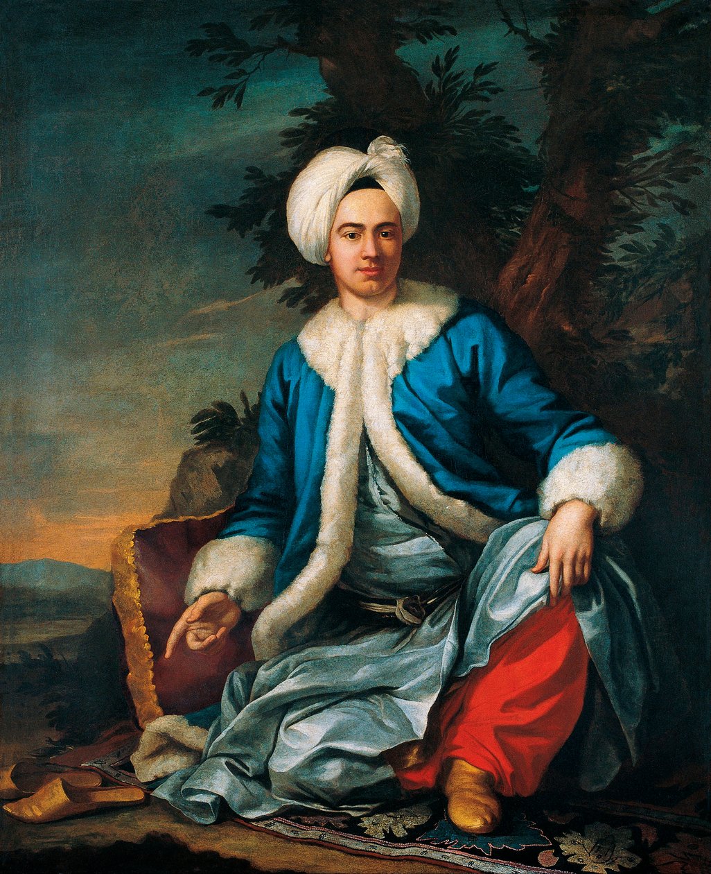 صورة شخصية أوروبية بالزي التركي - رسم أنطوان دي فافراي (1706-1791) ، زيت على قماش (146 × 119 سم) ، النصف الثاني من القرن الثامن عشر ، الفن الفرنسي - متحف بيرا ، إسطنبول (تركيا) بواسطة انطوان فافراي