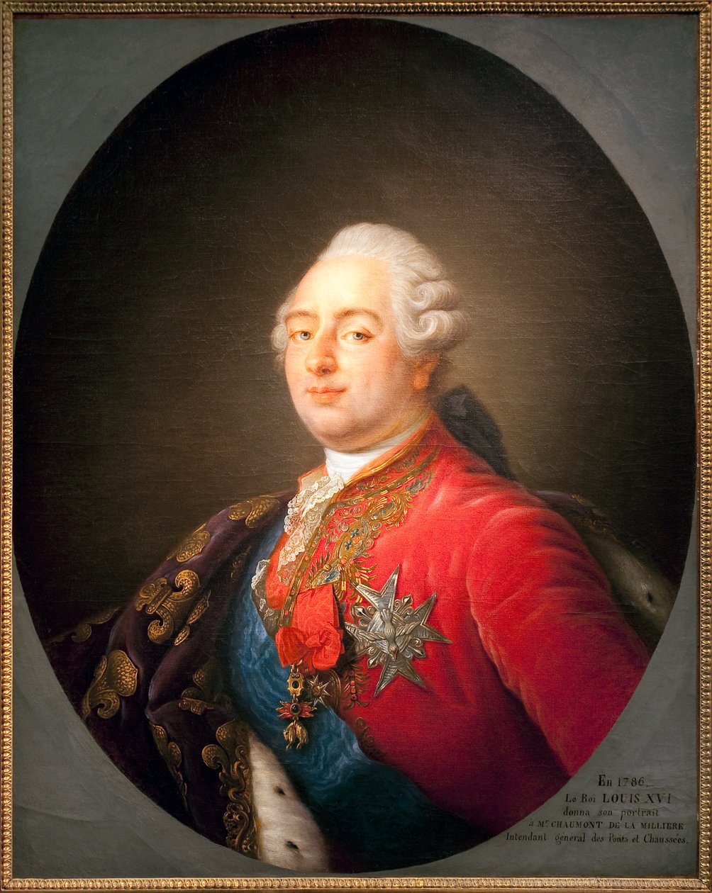 صورة لويس السادس عشر (1754-1793) ، ملك فرنسا. لوحة من ورشة أنطوان فرانسوا (أنطوان فرانسوا) كاليت (1741-1823). 1786. خافت. 0.915 × 0.730 م. باريس ، متحف كارنافالي بواسطة أنطوان فرانسوا (بعد) كاليت