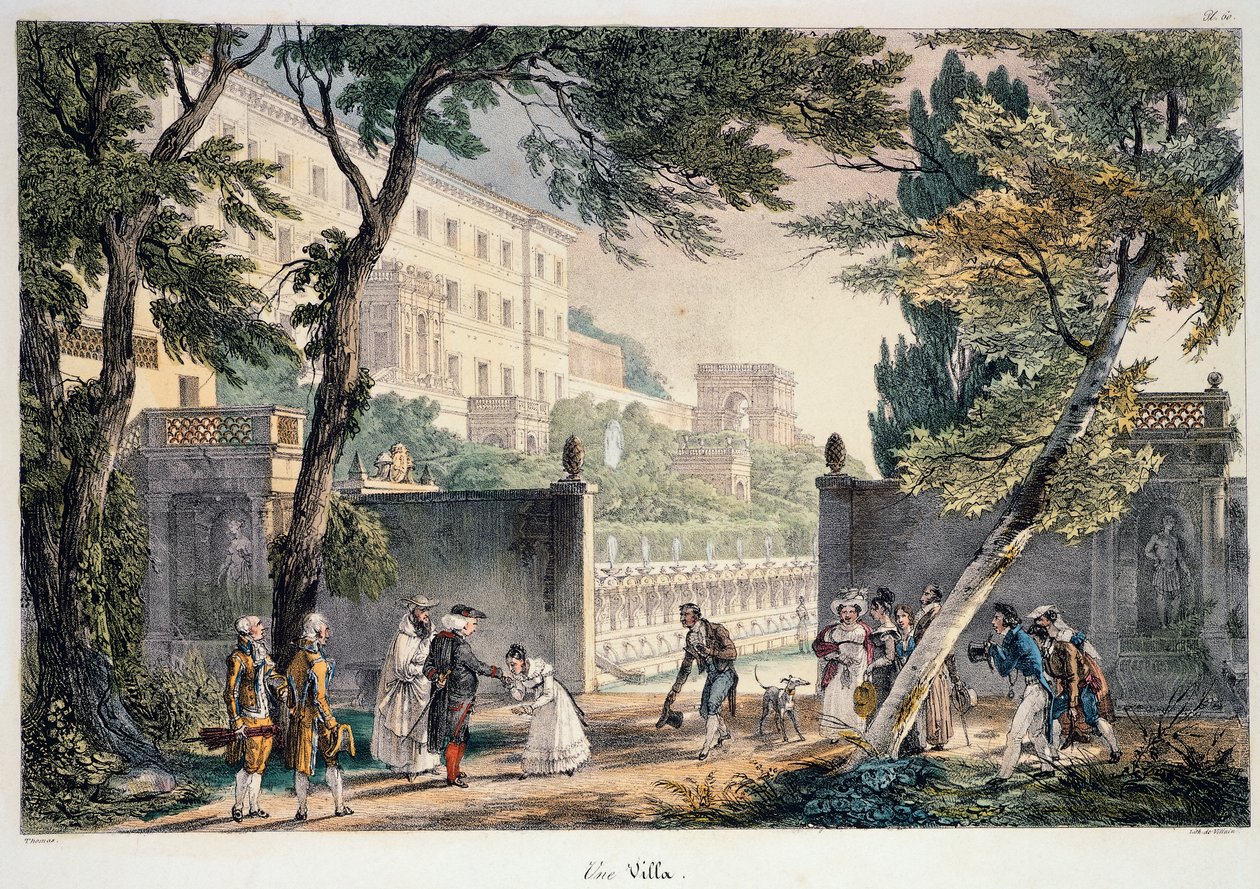 فيلا ديستي في تيفولي ، بقلم أنطوان جان بابتيست توماس (1791-1833) ، إيطاليا بواسطة أنطوان جان بابتيست توماس