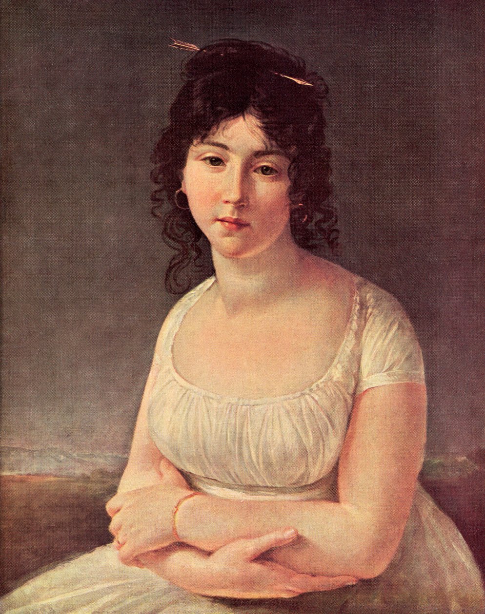 مدام بوسيلغ تبلغ من العمر 23 عامًا عام 1797 (طباعة) بواسطة أنطوان جان (بعد) جروس