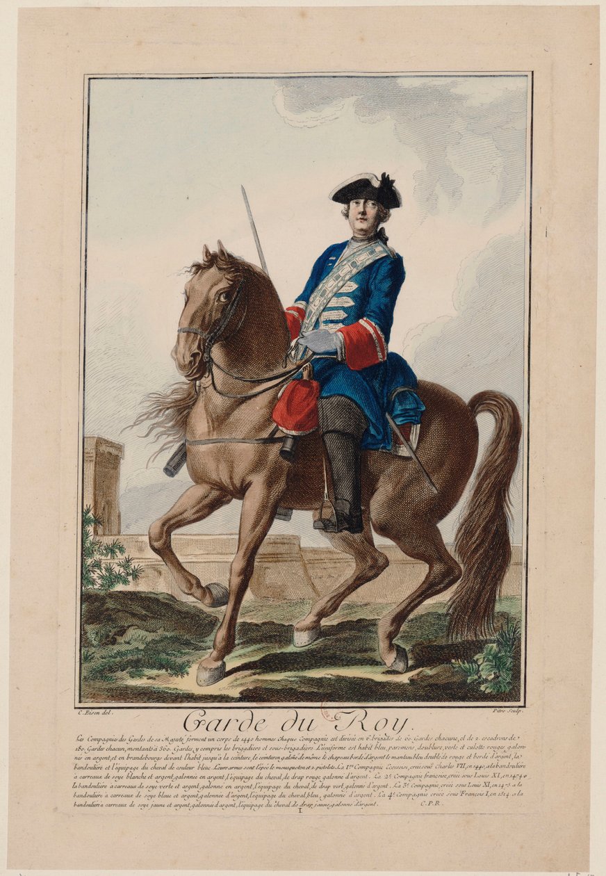 Garde du roi King's Bodyguard 1756. بواسطة أنطوان جان دي فيهر