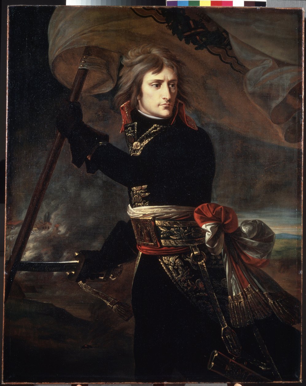 "" صورة نابليون بونابرت (1769 - 1821) في بونت داركول في 16 نوفمبر 1796 "" رسم أنطوان جان جروس (1771-1835) بواسطة أنطوان جان جروس