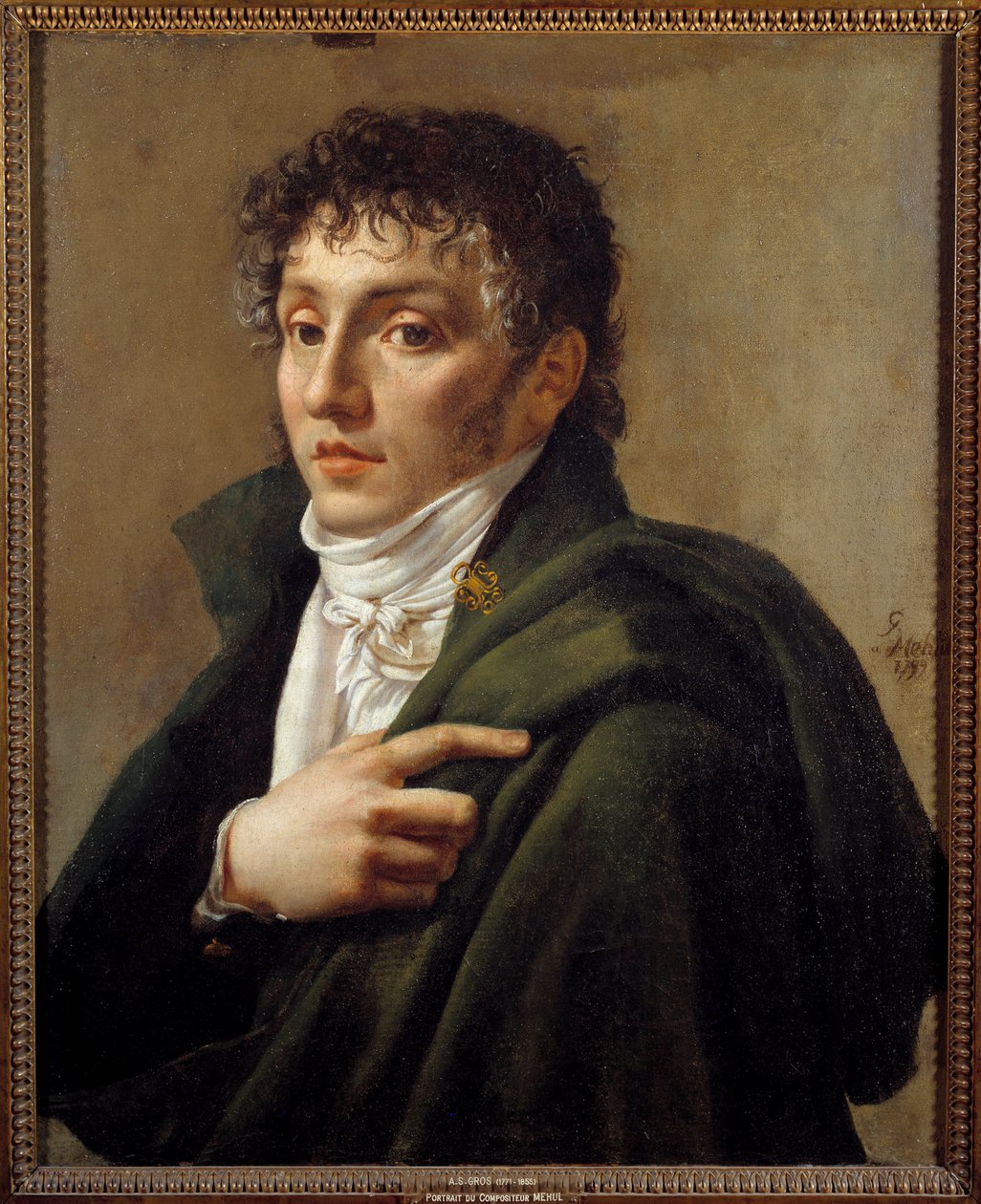 صورة للمؤلف الموسيقي إتيان ميهول (1763-1817) رسم أنطوان جان جروس (1771-1835) 1799 صن. 0.65x0.53 م باريس ، متحف كارنافالي بواسطة أنطوان جان جروس