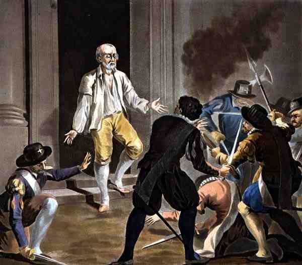وفاة جاسبار دي كوليجني ، نقشها جان بابتيست موريت (1790-1820) 1788 (نقش ملون) بواسطة أنطوان لويس فرانسوا (بعد) سيرجنت مارسو