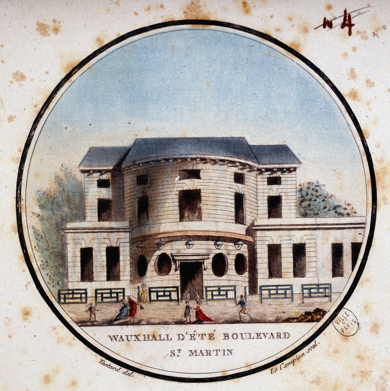 Halle aux calves، Boulevard Saint Martin. في مناظر متقنة للمباني الرئيسية في باريس بواسطة الرقيب بواسطة أنطوان لويس فرانسوا سيرجنت مارسو