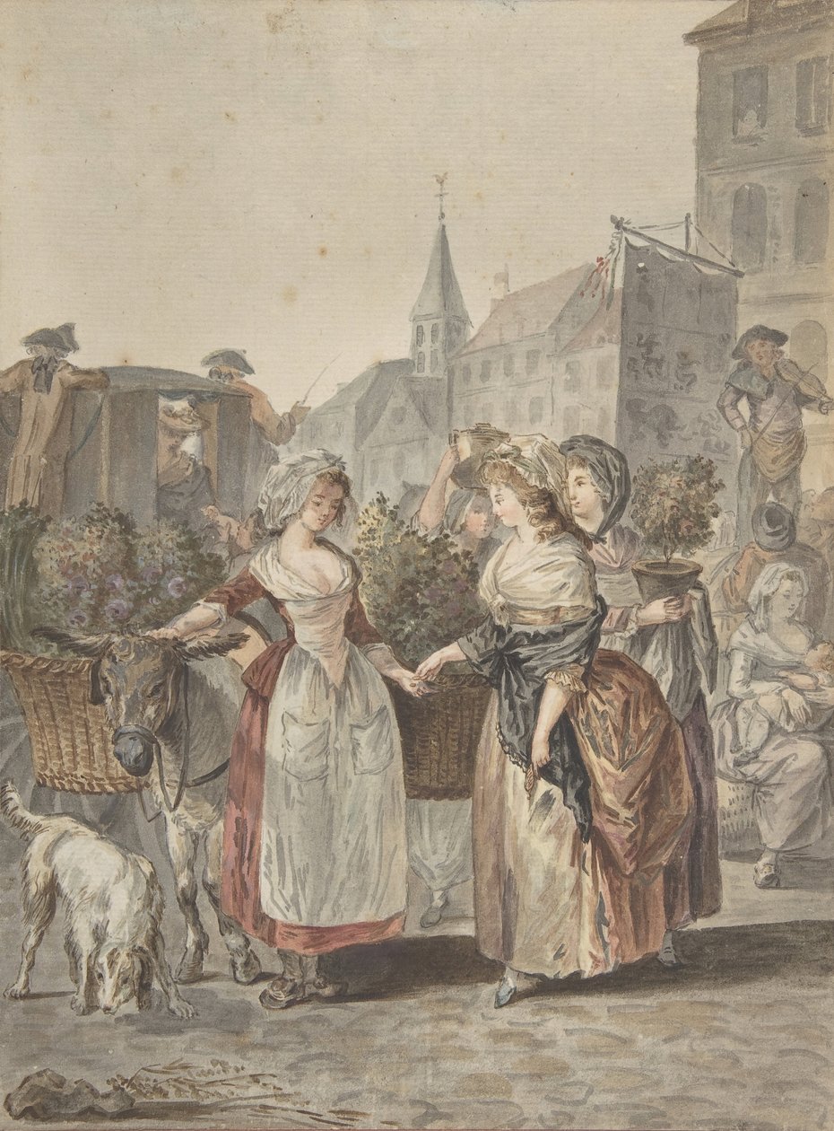 The Flower Girl The Little Flower Seller ، بدون تاريخ. بواسطة أنطوان لويس فرانسوا سيرجنت مارسو