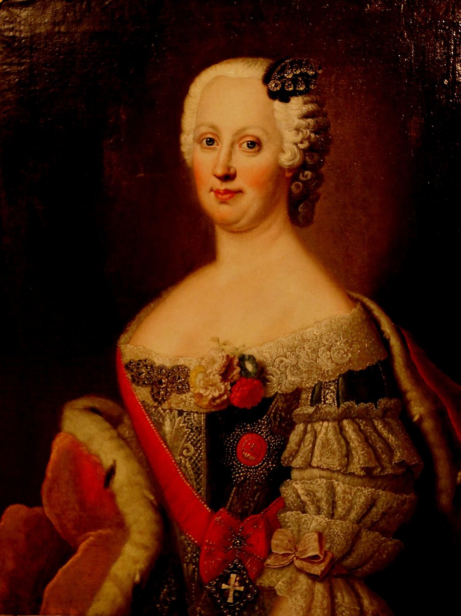 صورة جوانا إليزابيث ، Electress of Anhalt-Zerbst 1712-1760 ، أم كاترين الثانية ، 1740s بواسطة أنطوان بيسني