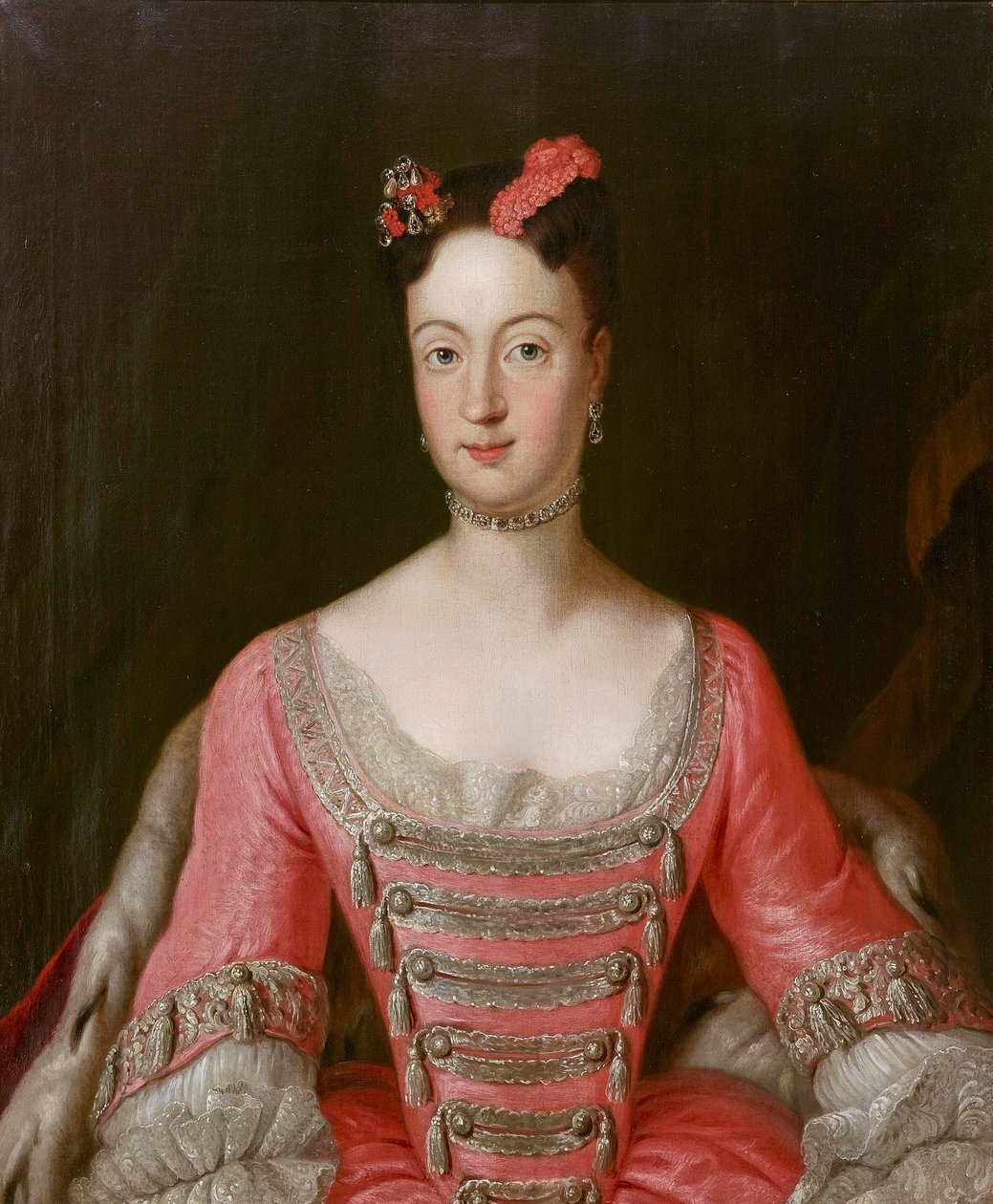 الأميرة فيلهلمين من بروسيا (1709-1758) ، مارغرافين من براندنبورغ-بايرويت - أنطوان بيسني (1683-1757). زيت على قماش الأبعاد: 79.5x65.5 سم مجموعة خاصة بواسطة أنطوان بيسني