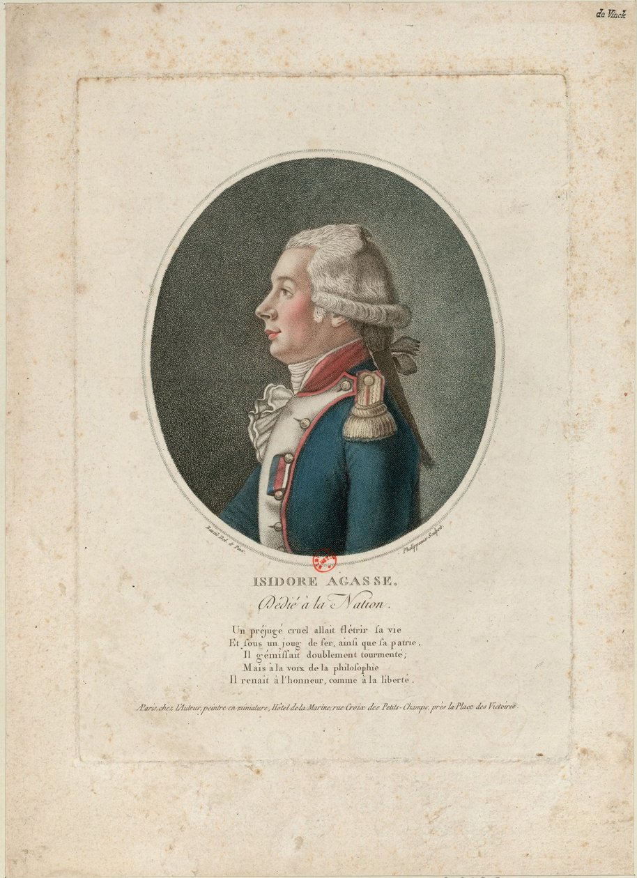 إيزيدور أجاس ، ج. 1790. بواسطة أنطوان فيليبو