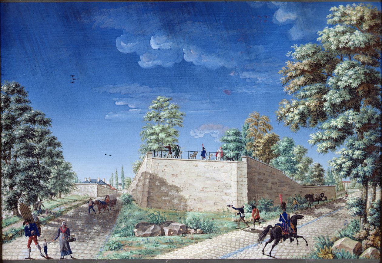 منظر لتراس في ضواحي باريس ، c.1810 بواسطة أنطوان بيير مونغين