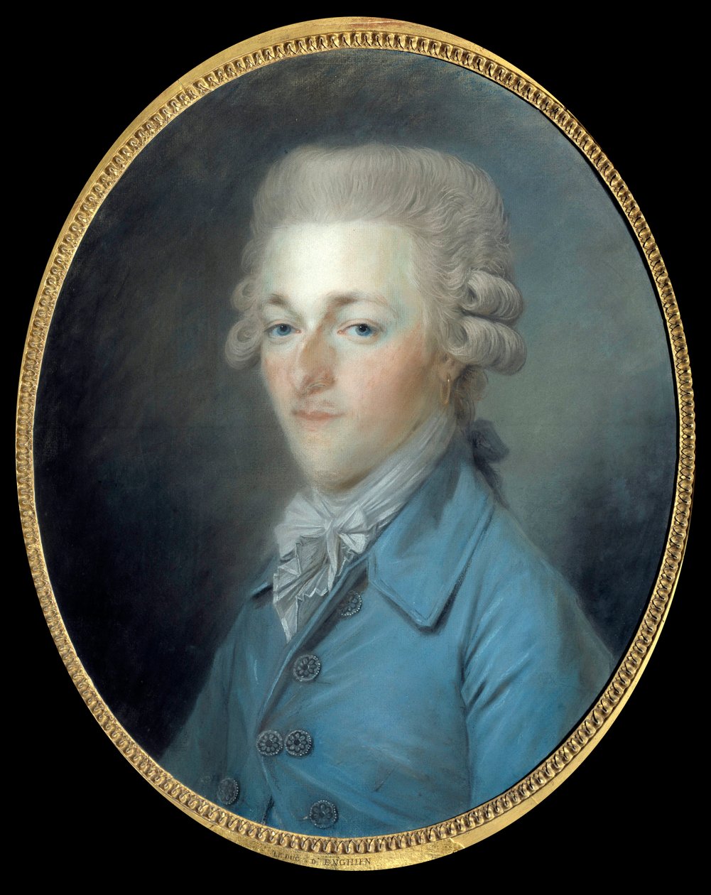 Portrait of Louis Antoine Henri de Bourbon, Duke of Enghien (1772-1804) Painting by Antoine Vestier (1740-1824) 1804 بواسطة أنطوان فستيه
