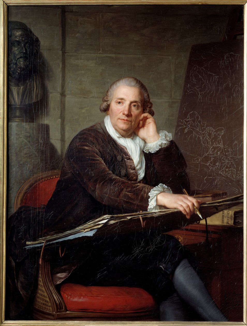 صورة للرسام غابرييل فرانسوا دوين (1726-1806) رسم لأنطوان فيستير (1740-1824) 1786 صن. 1،3x0،96 م بواسطة أنطوان فستيه