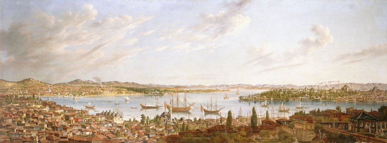 منظر للقسطنطينية يطل على البوسفور ، 1770 بواسطة انطوان دي فافراي