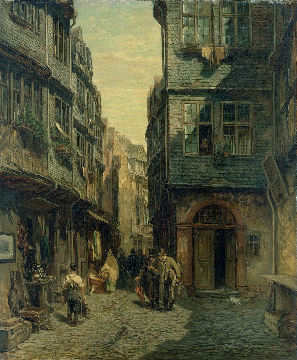 الحي اليهودي في فرانكفورت 1883 بواسطة انطون برجر