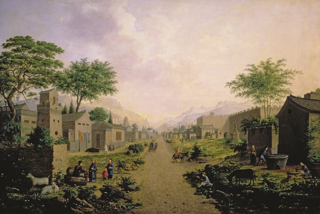 مدينة في الصين ، 1864 بواسطة أنطون ميخائيلوفيتش ليغاشوف