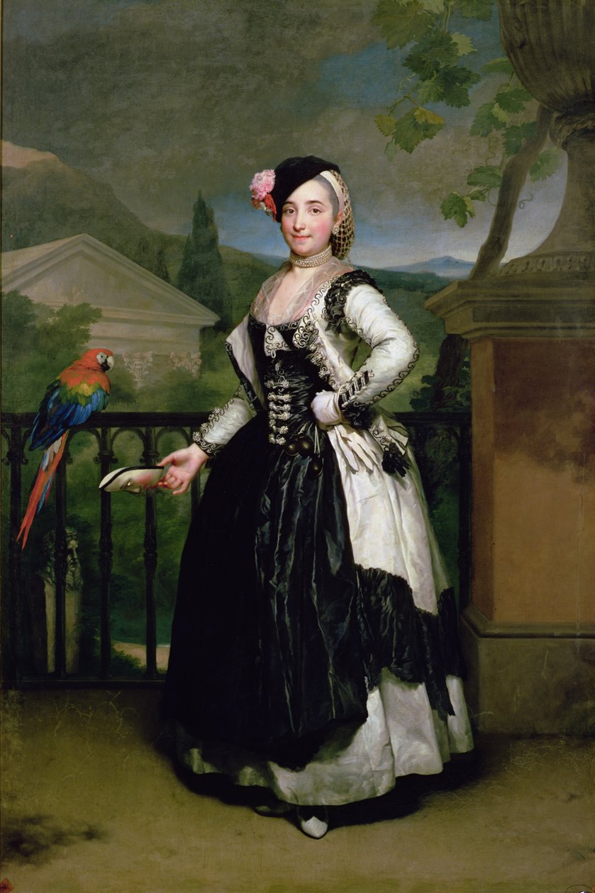 صورة لإيزابيل بارينا أرسي ، رويز دي ألاركون إي فالديز ، ماركيزا دي لانو ، 1770 بواسطة انطون رافائيل منغز