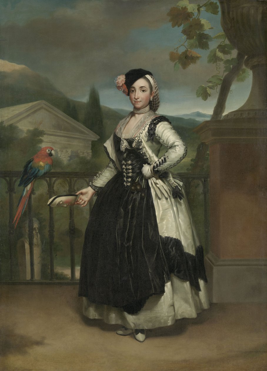 صورة لإيزابيل بارينو أرسي وماركيزا دي لانو ، c.1771-2 بواسطة انطون رافائيل منغز