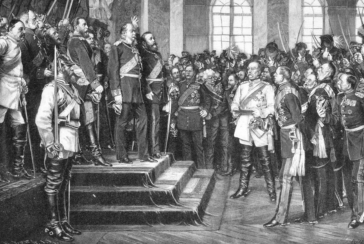 إعلان الإمبراطورية الألمانية 1871 في فرساي بواسطة أنطون ألكسندر فون ويرنر