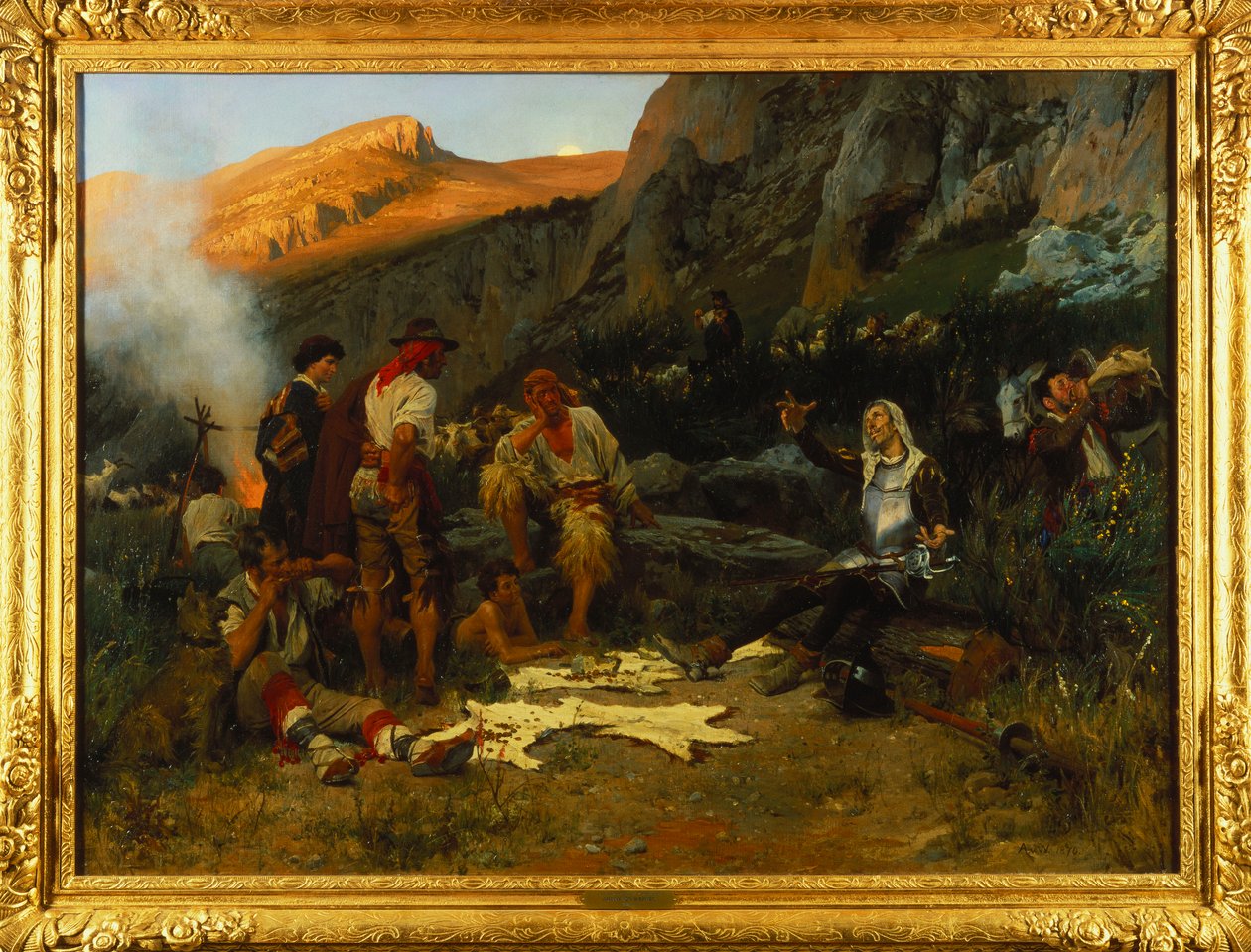 دون كيشوت ورعاة الماعز ، 1870 بواسطة أنطون ألكسندر فون ويرنر