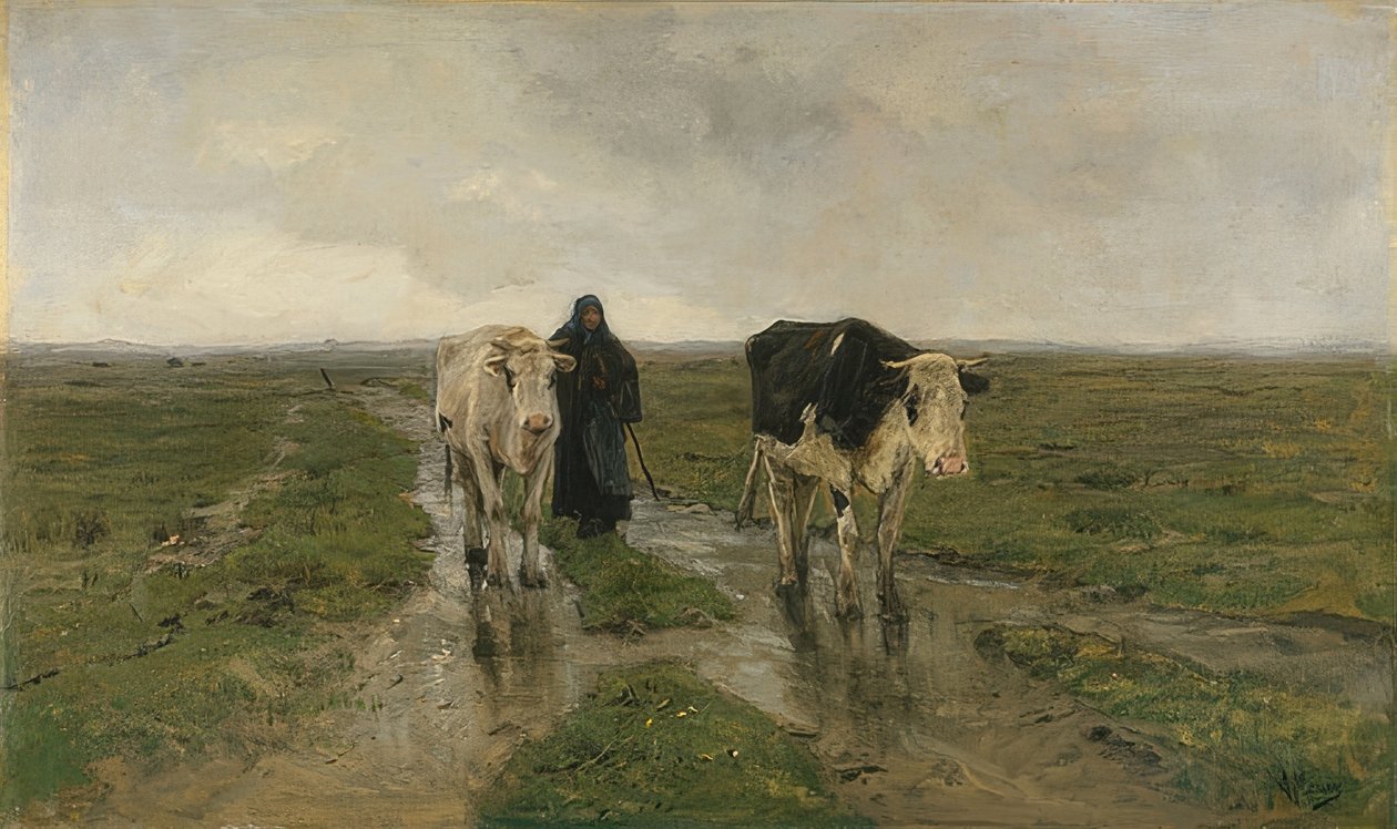 المراعي. ربما 1880 بواسطة انطون موف